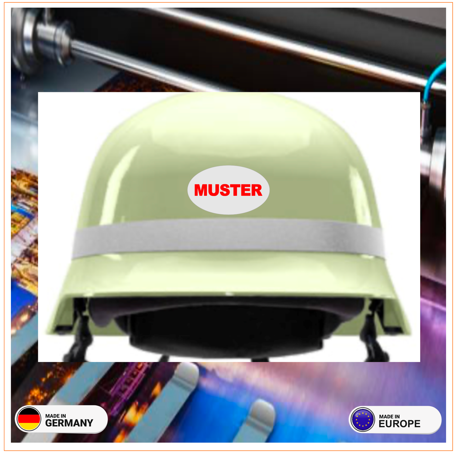 Wachnummer Oval (neutraler Helm) Helmbeschriftung