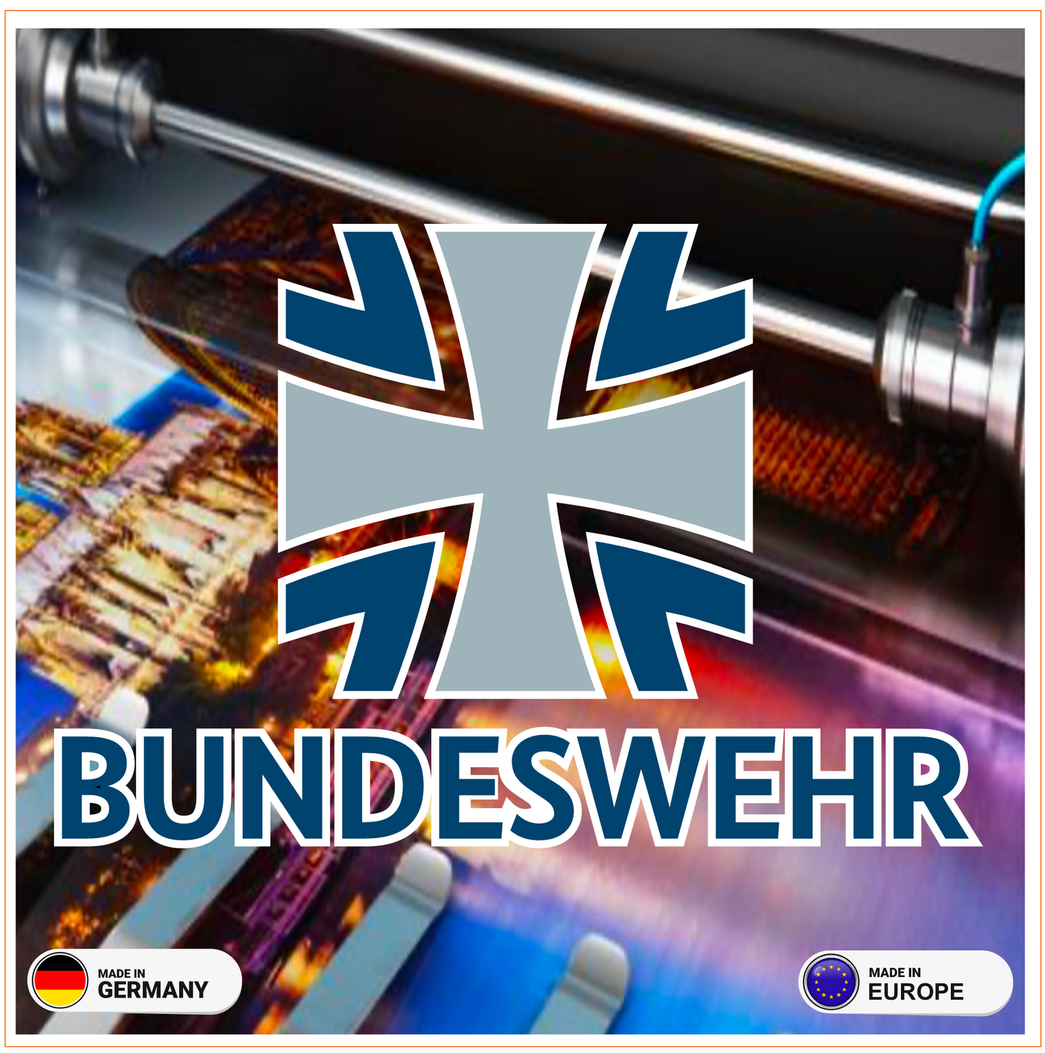 Bundeswehr Logo mit Schrift, Aufkleber