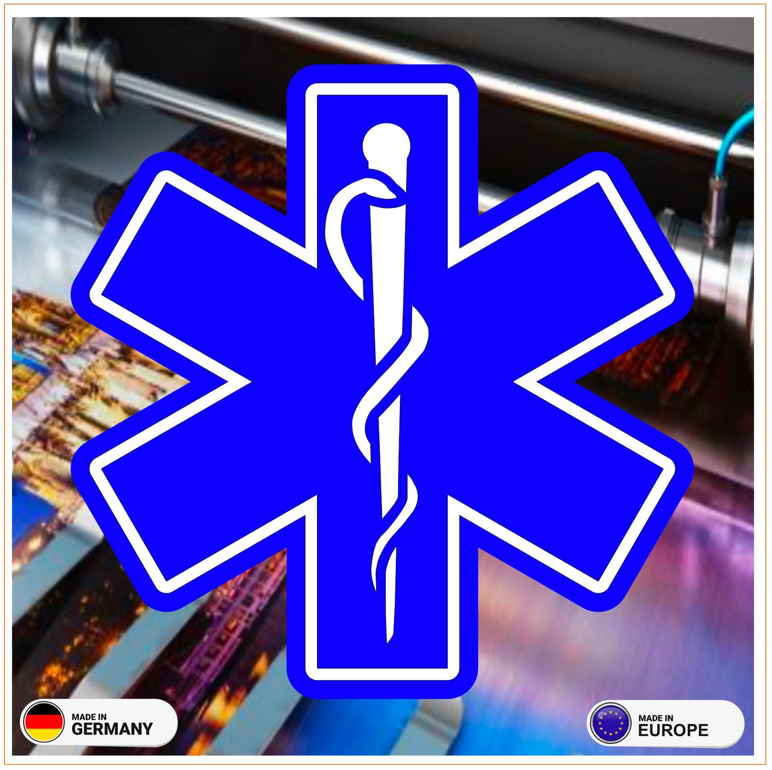 Star of Life Logo, Aufkleber