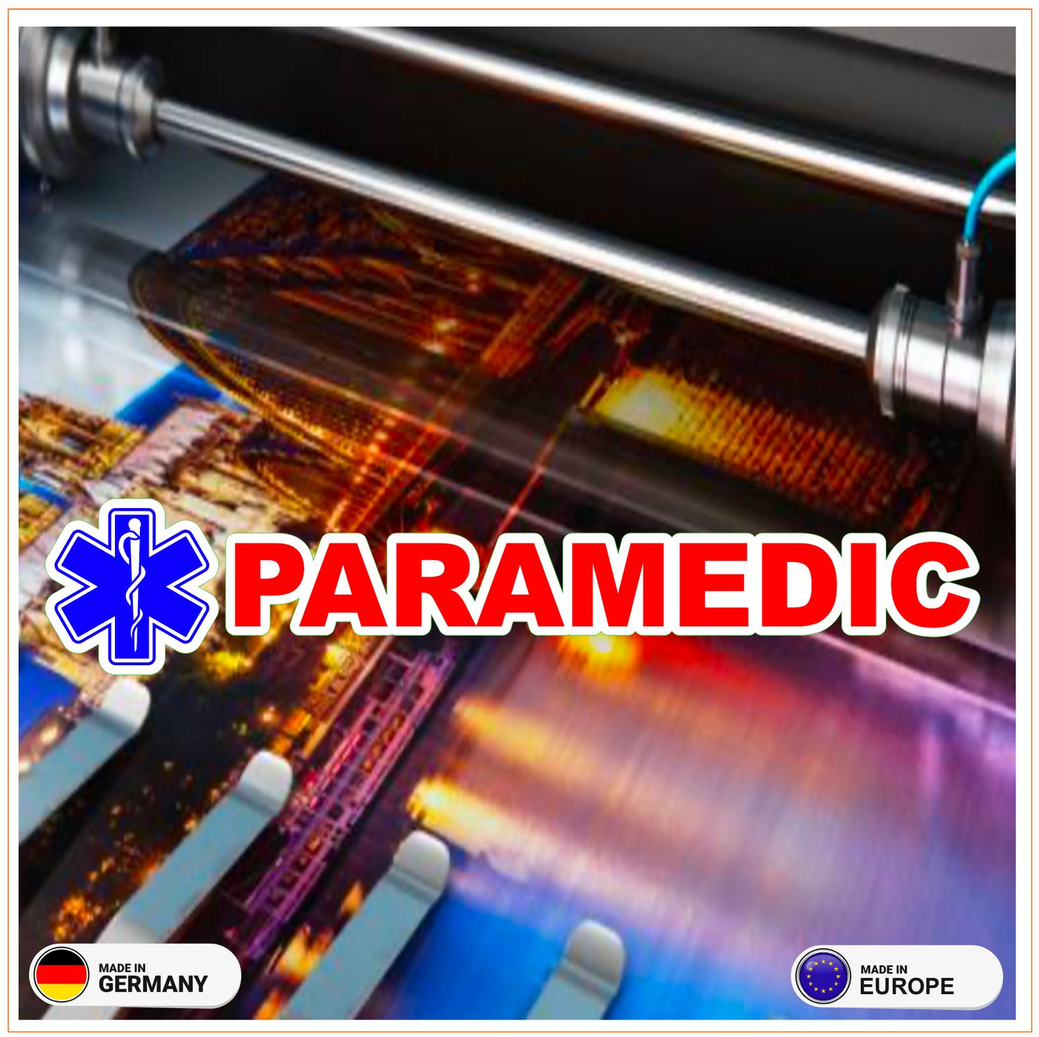 Star of Life Langlogo Paramedic Logo, Aufkleber
