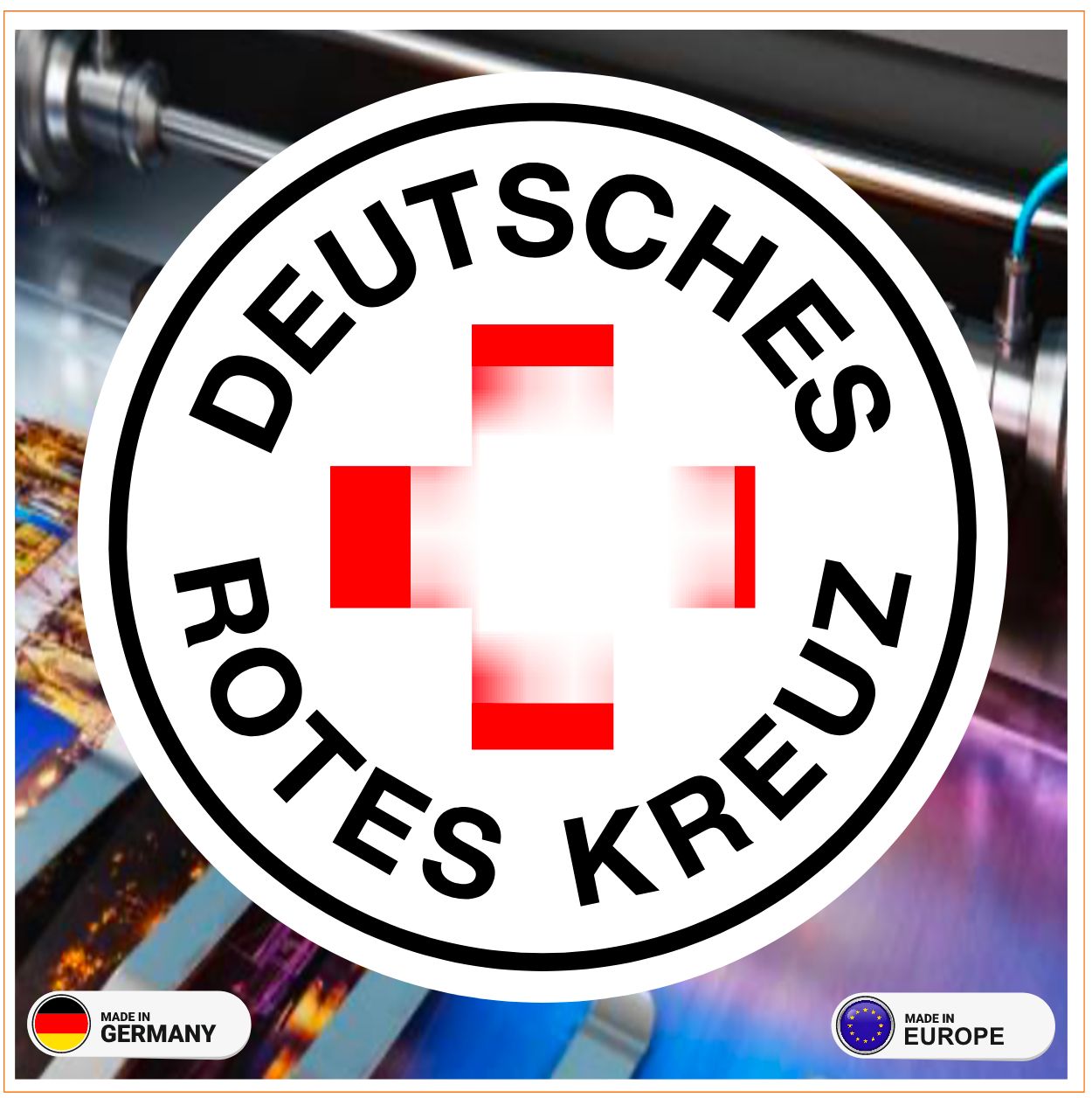 Deutsches Rotes Kreuz - DRK Rundlogo- Aufkleber