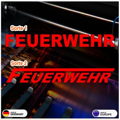 Feuerwehr "Schriftzug"  Aufkleber