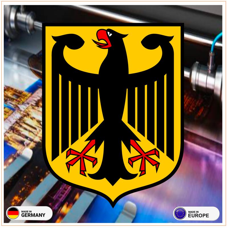 Bundesadler Wappen - Aufkleber (gelb) Bundesadler Wappen - Aufkleber (gelb)