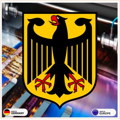 Bundesadler Wappen - Aufkleber (gelb)