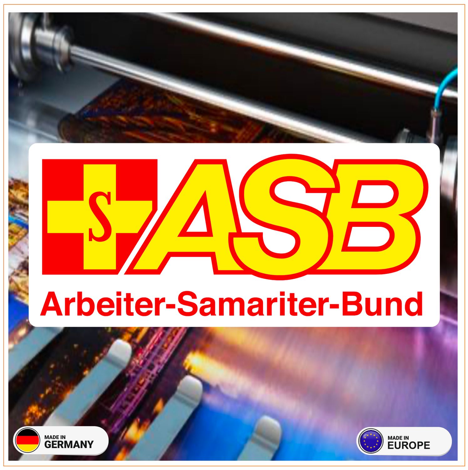 ASB Arbeiter-Samariter-Bund Aufkleber mit Hintergrund