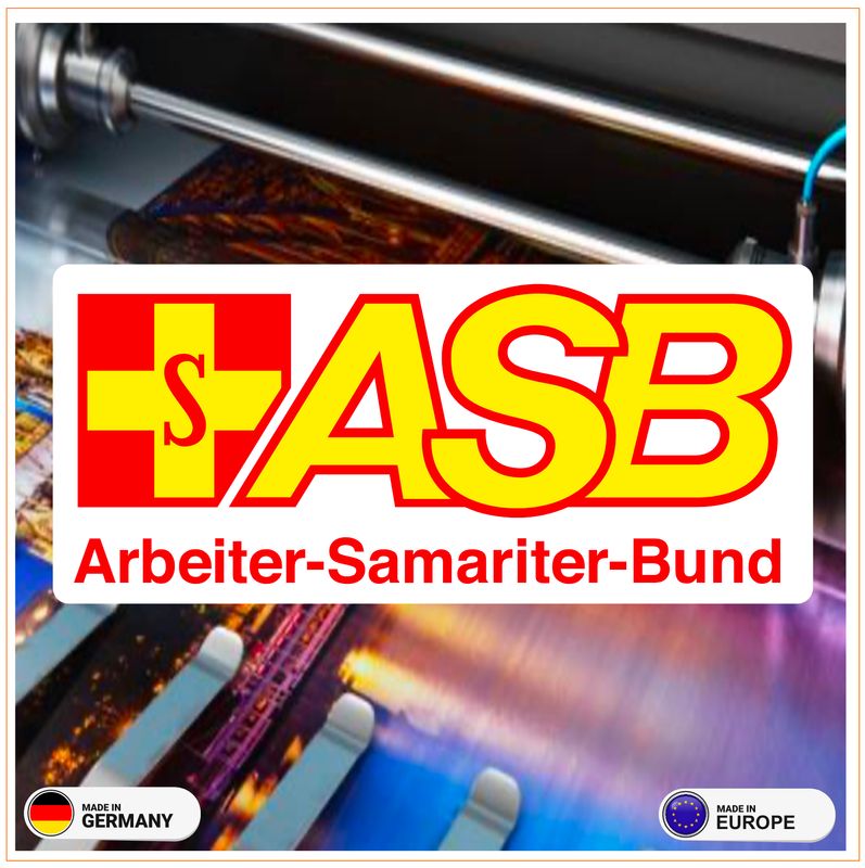 ASB Arbeiter-Samariter-Bund Aufkleber mit Hintergrund ASB Arbeiter-Samariter-Bund Aufkleber mit Hintergrund