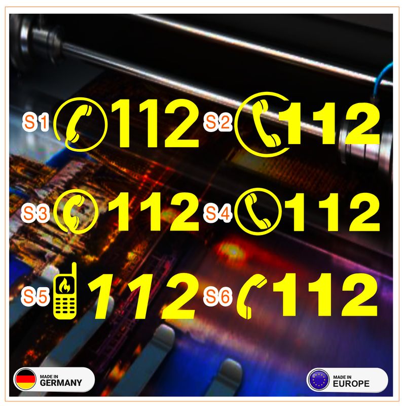 112 Aufkleber (2er Set)