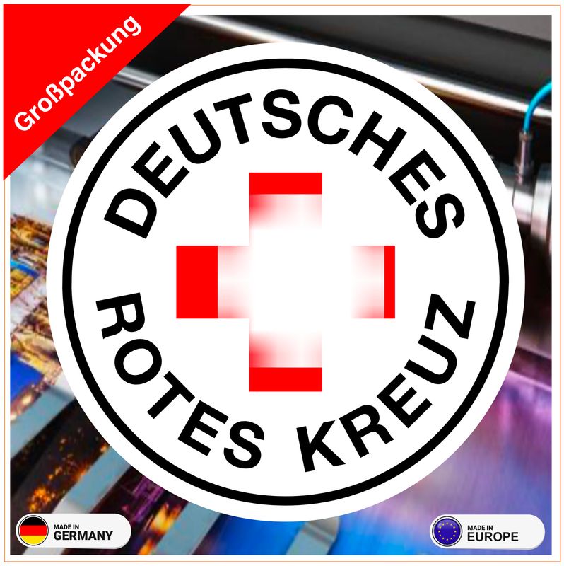 Deutsches Rotes Kreuz - Rundlogo - Aufkleber Großpackung Deutsches Rotes Kreuz - Rundlogo - Aufkleber Großpackung