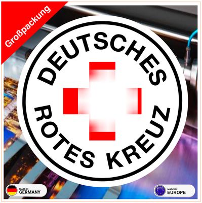 Deutsches Rotes Kreuz - Rundlogo - Aufkleber  Großpackung Deutsches Rotes Kreuz - Rundlogo - Aufkleber  Großpackung