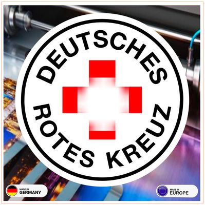 Deutsches Rotes Kreuz - DRK Rundlogo- Aufkleber Deutsches Rotes Kreuz - DRK Rundlogo- Aufkleber