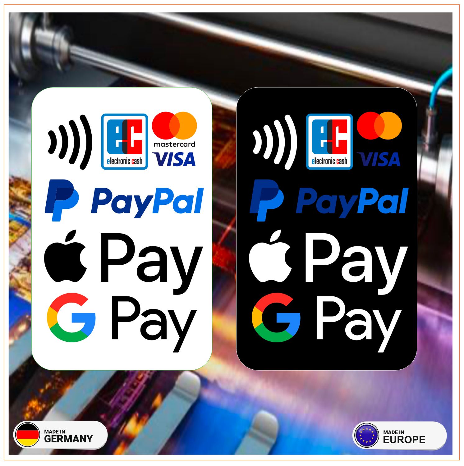 Kartenzahlung EC, Visa, Mastercard, Paypal Apple Pay, Google Pay - 2 Stück