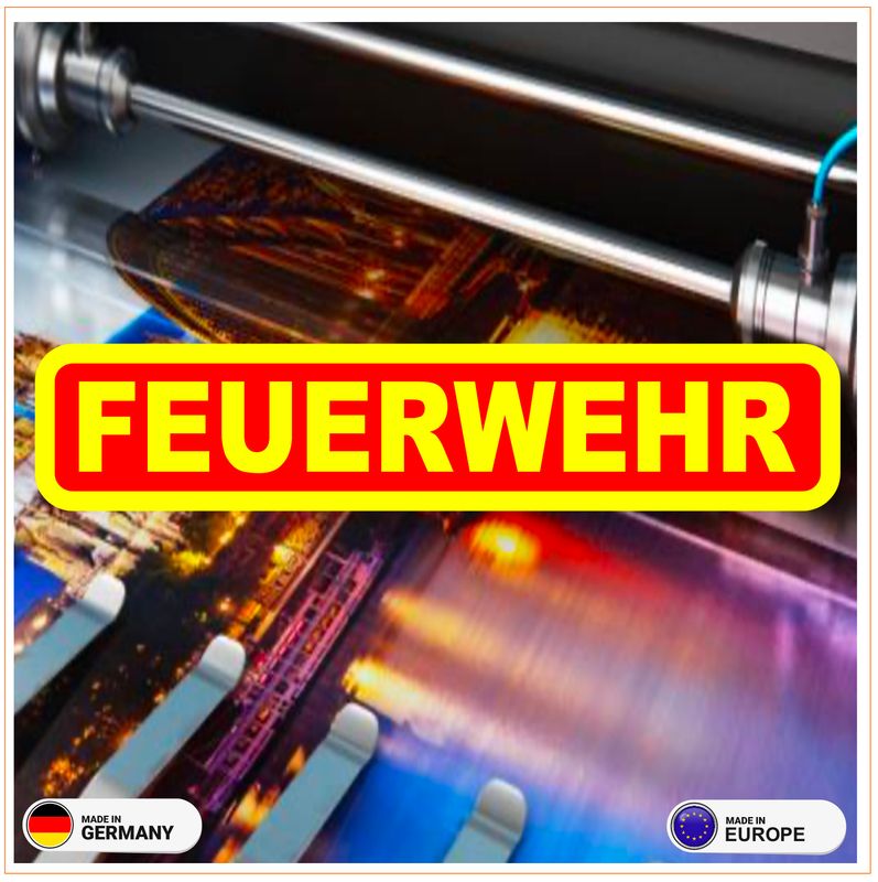 Feuerwehr neongelb  - Aufkleber