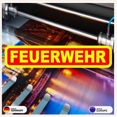 Feuerwehr neongelb  - Aufkleber