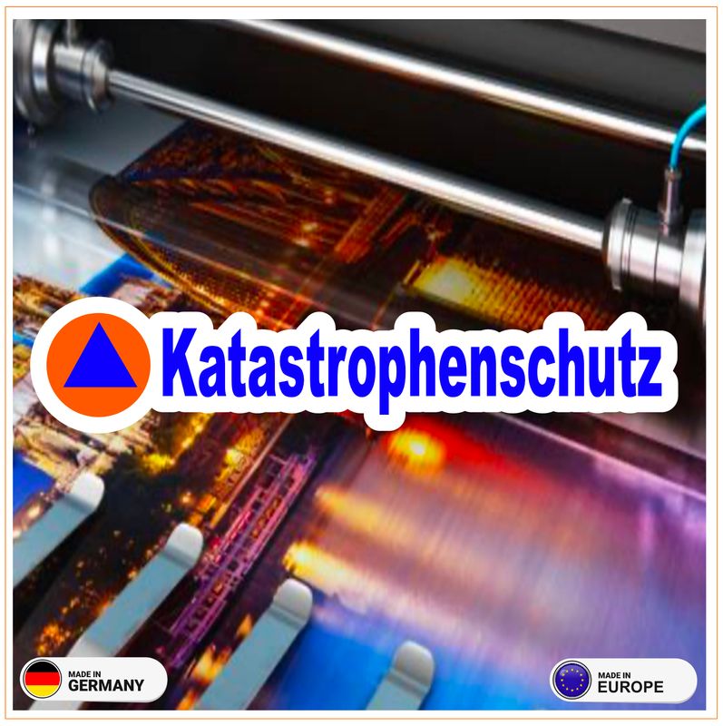Katastrophenschutz Langlogo Aufkleber