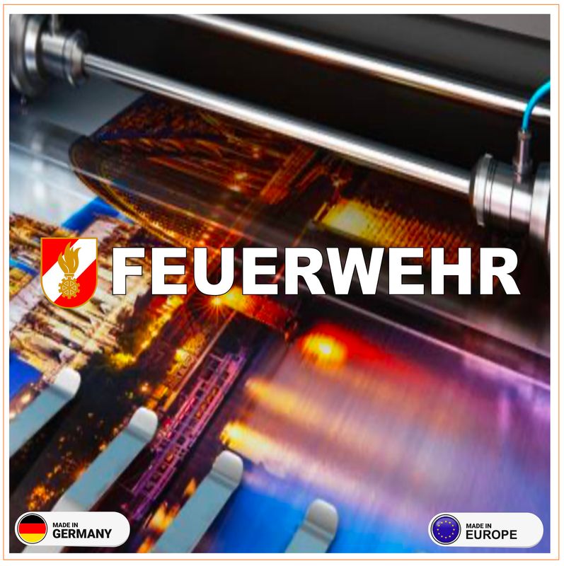 Feuerwehr Österreich Langlogo Aufkleber Konturenschnitt