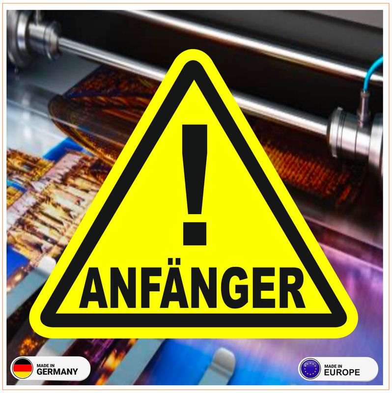 Anfänger - neongelber floureszierender Aufkleber Anfänger - neongelber floureszierender Aufkleber