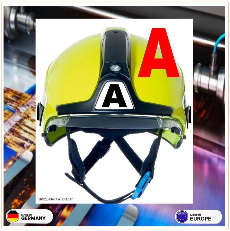 A - Atemschutzträger - Feuerwehr, Helmbeschriftung alle Marken - retroreflektierend
