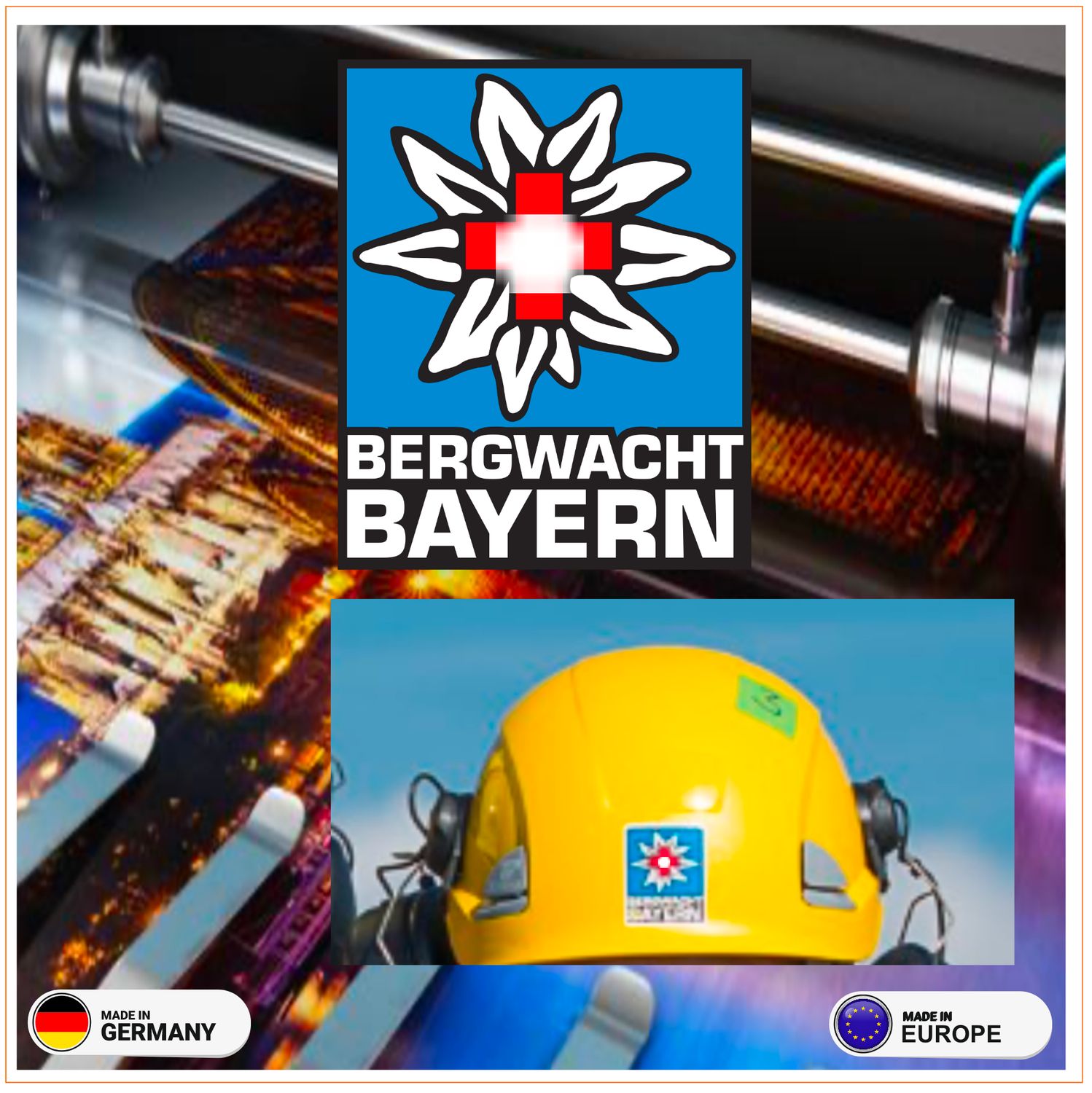 Bergwacht Bayern Helmbeschriftung 5x4 cm Bergwacht Bayern Helmbeschriftung 5x4 cm