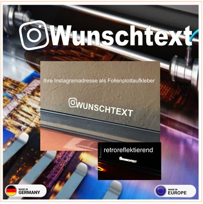 Instagram "Wunschtext" Aufkleber (3er Pack) Folienschnitt