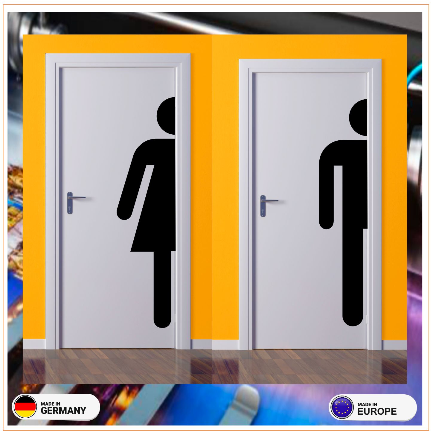 Türbeschriftung WC Folienschnitt