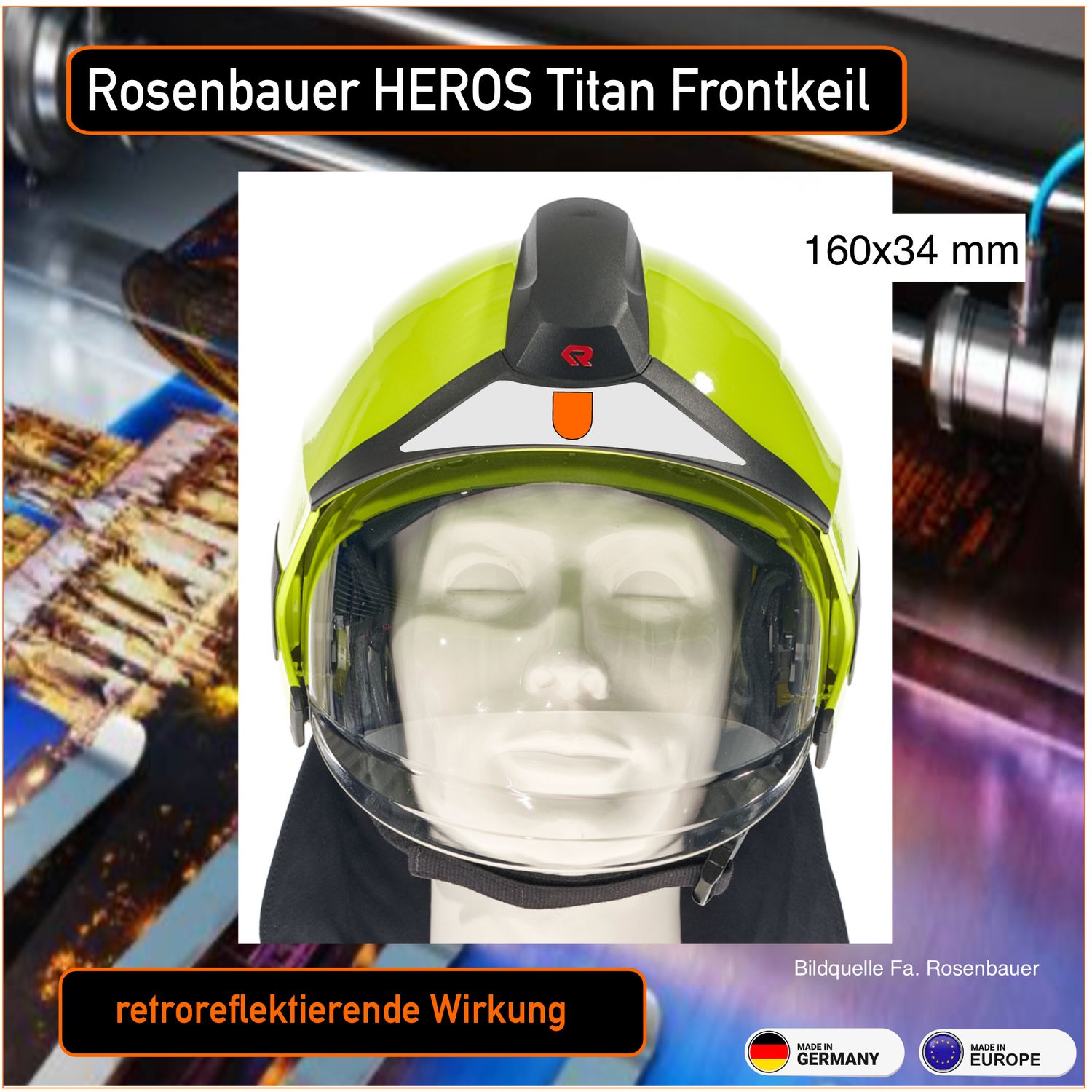 Rosenbauer HEROS Titan Frontkeil - Helmbeschriftung