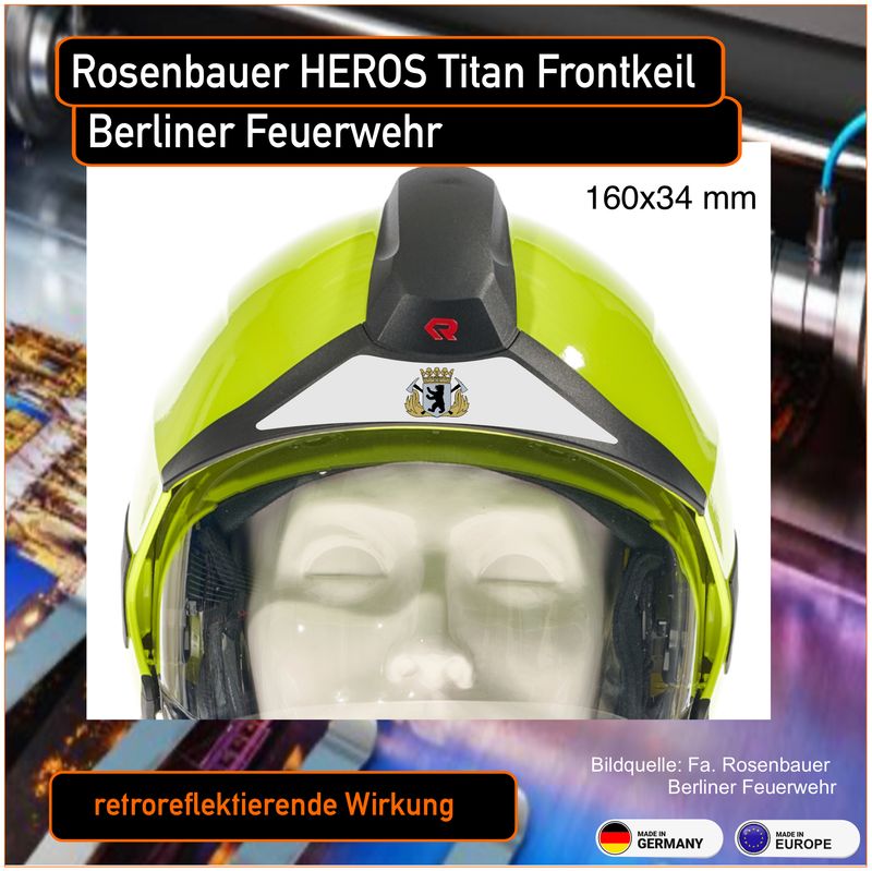 Berlin - Rosenbauer HEROS-titan Frontkeil mit Stadtwappen, Aufkleber