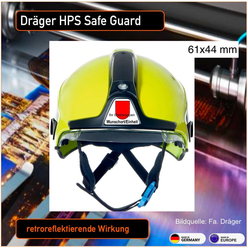 Dräger HPS Safe Guard - Helmbeschriftung
