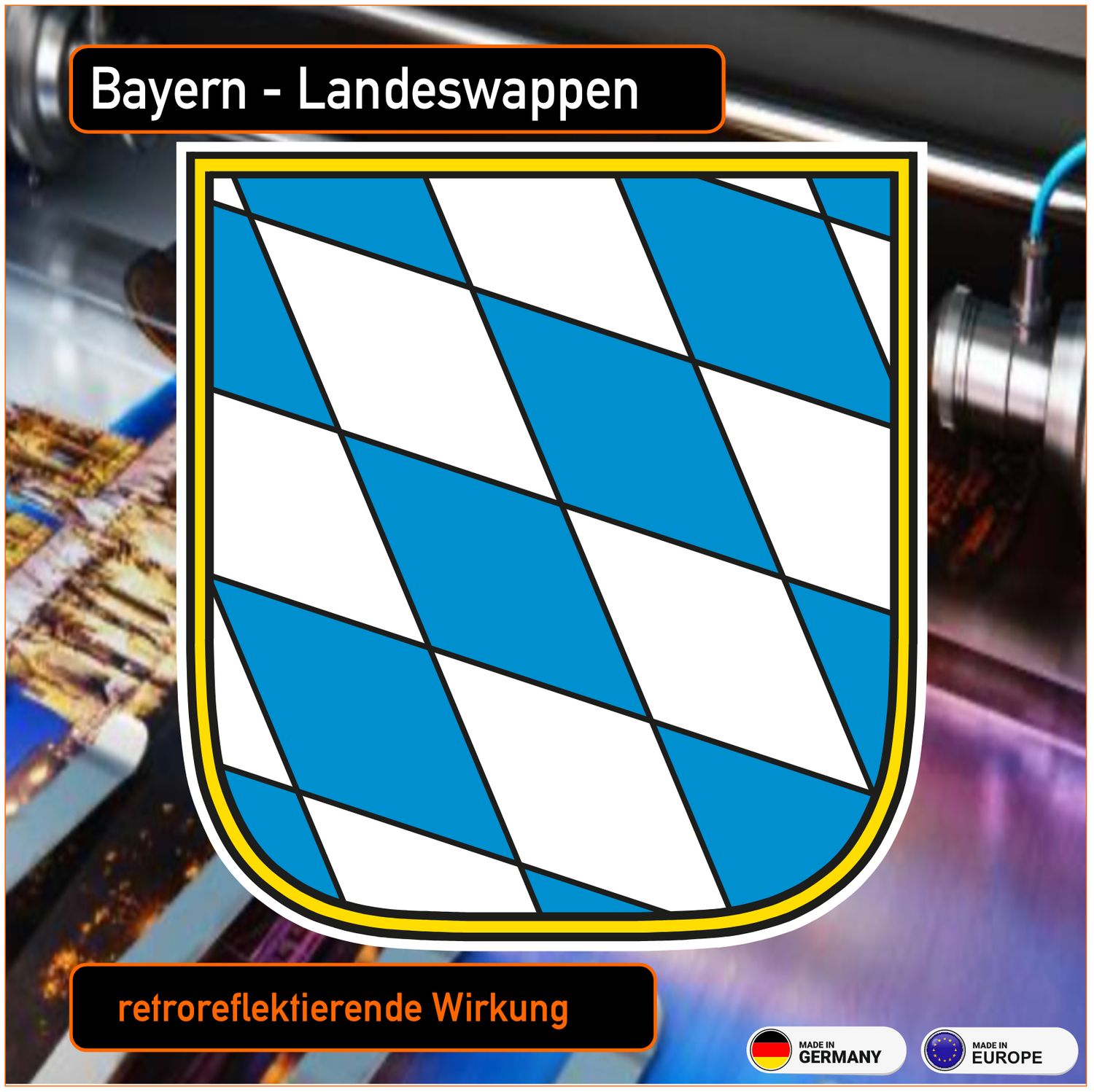 Bayern Bavarian Landessymbol  Wappen - Aufkleber