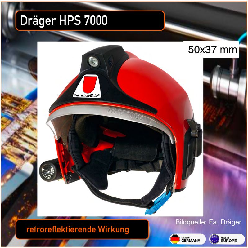 Dräger HPS 7000 - Helmbeschriftung