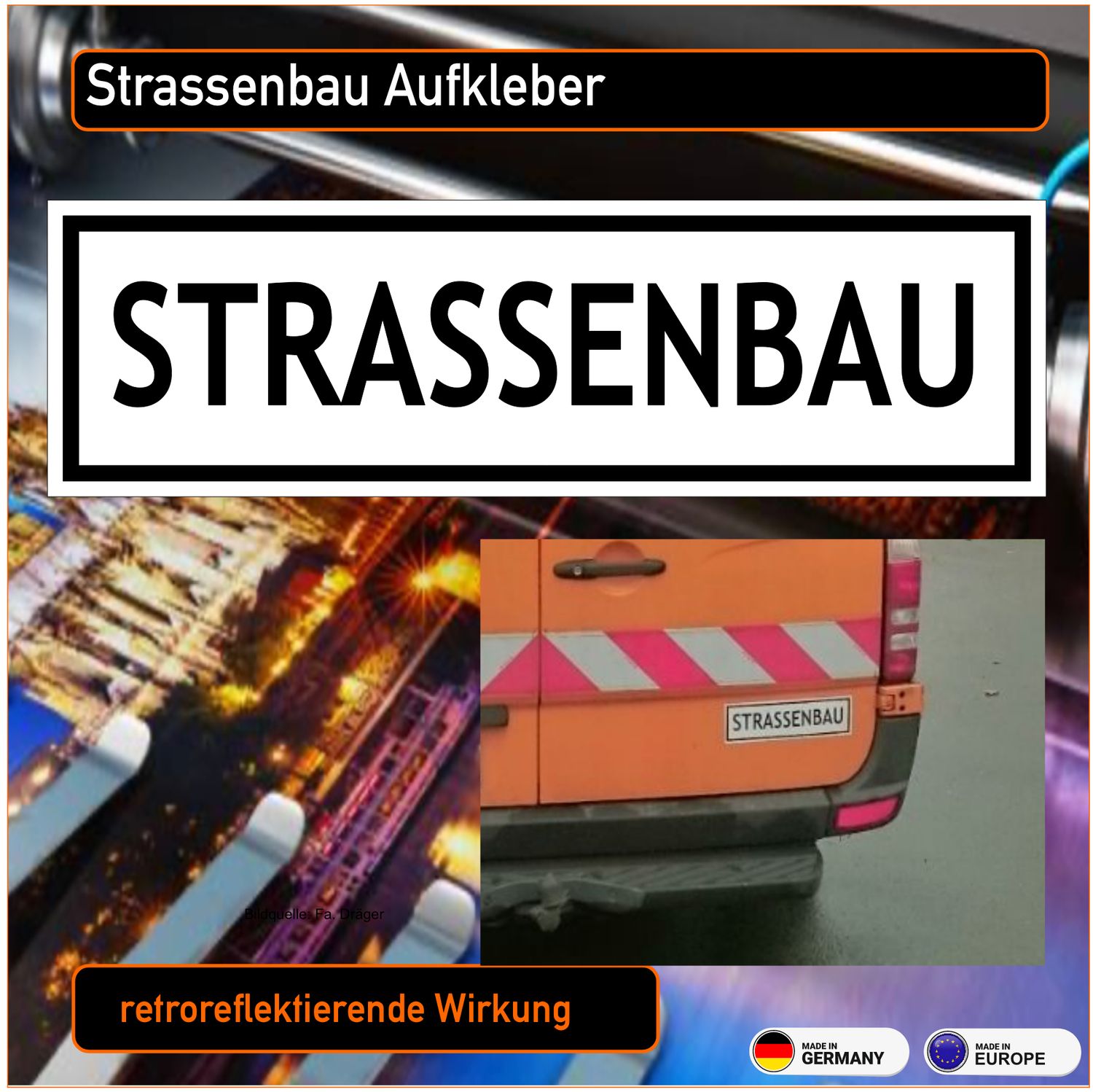 Strassenbau - Aufkleber