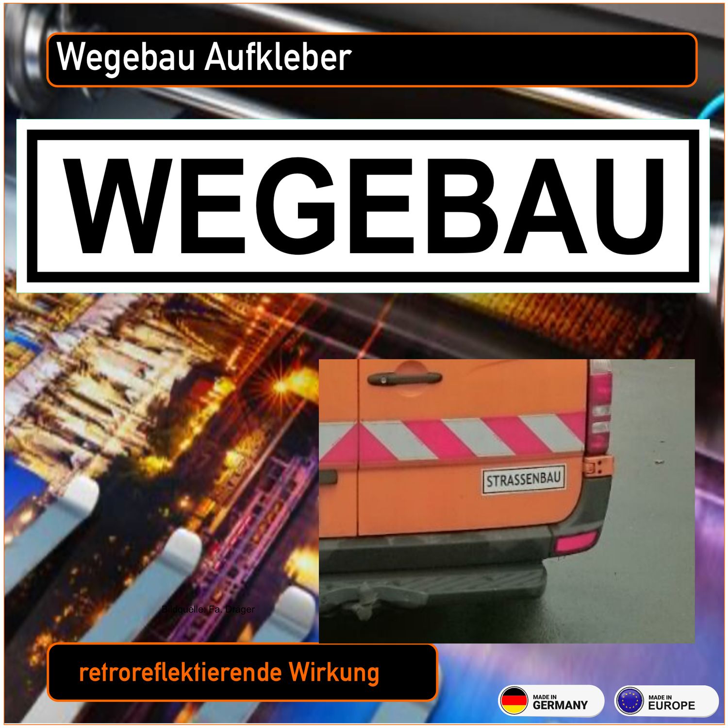 Wegebau - Aufkleber
