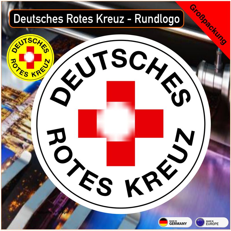 Deutsches Rotes Kreuz - Rundlogo - Aufkleber Großpackung Deutsches Rotes Kreuz - Rundlogo - Aufkleber Großpackung