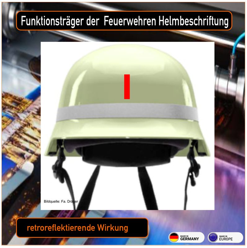 Funktionsträger der  Feuerwehren Helmbeschriftung
