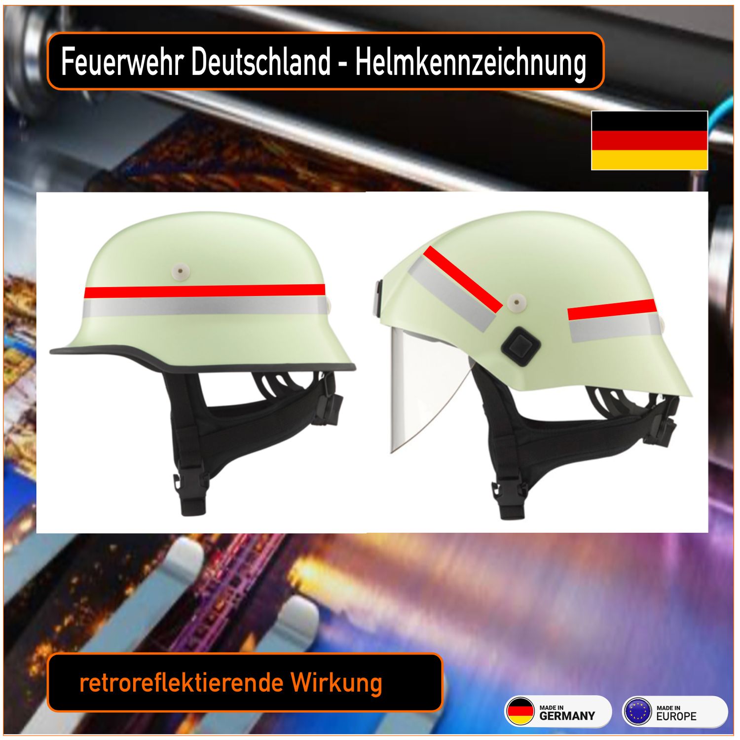 Feuerwehr Deutschland  Qualifikation Helmkennzeichnung