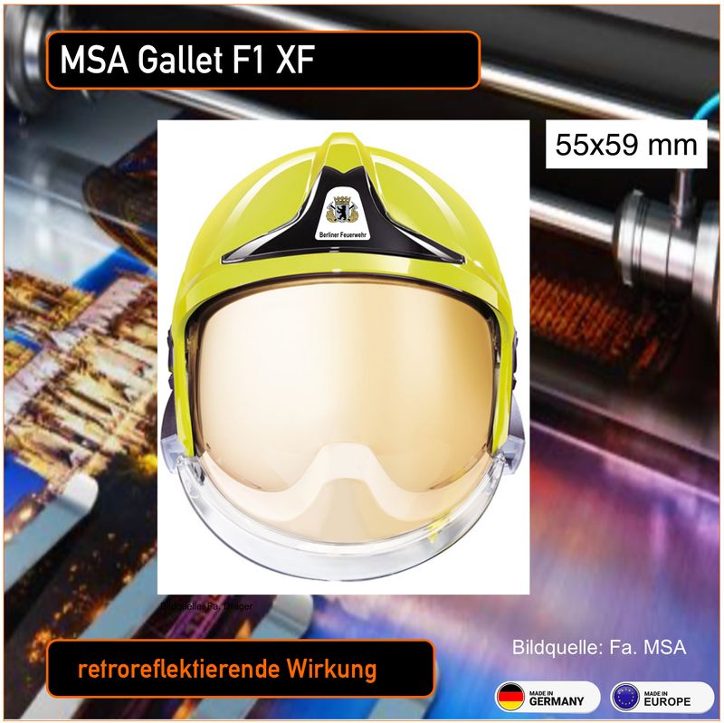 MSA Gallet F1 XF - Helmbeschriftung