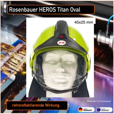 Rosenbauer HEROS Titan Oval - Helmbeschriftung