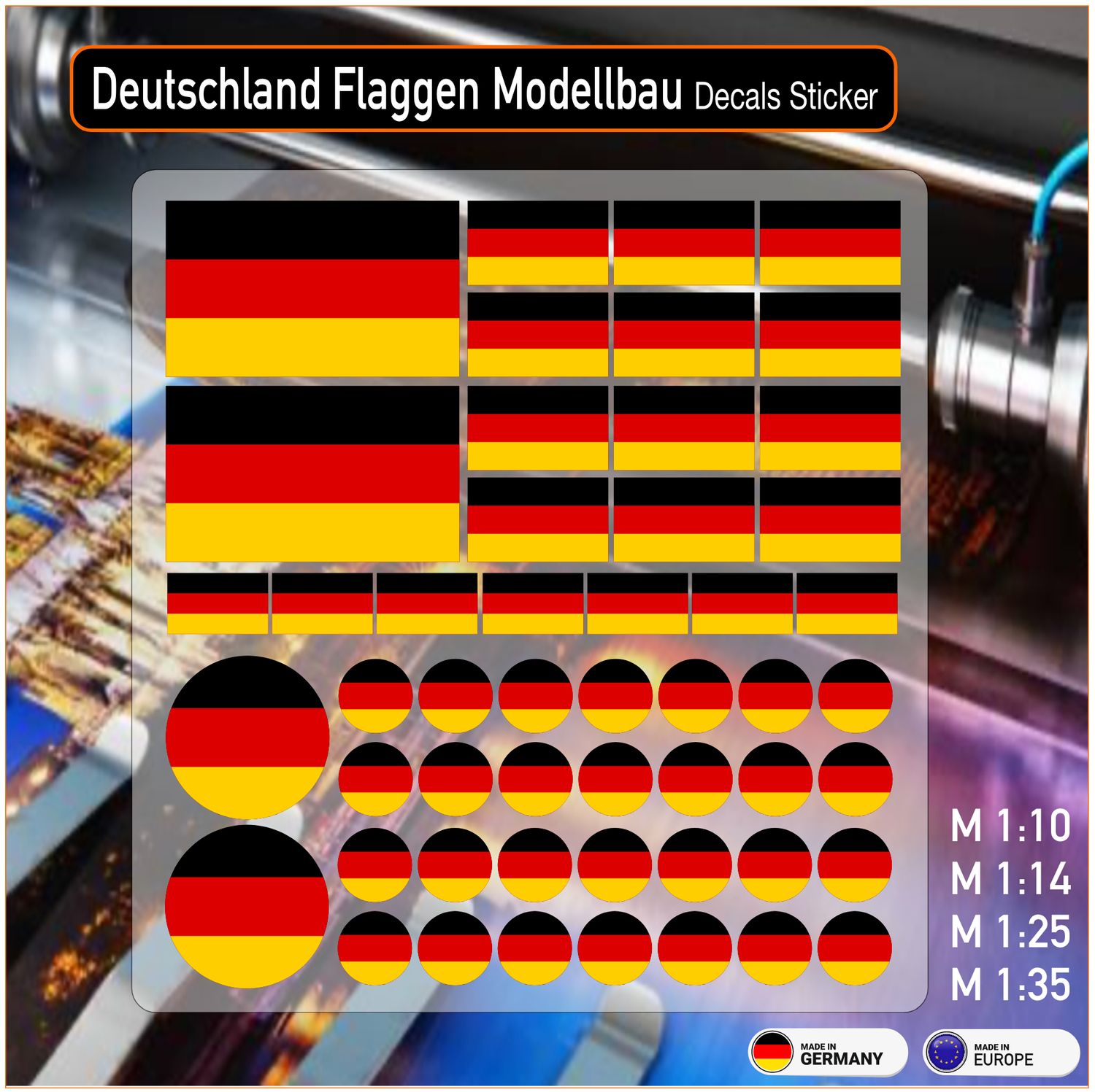 Deutschland Flaggen - Modellbau Decals Sticker