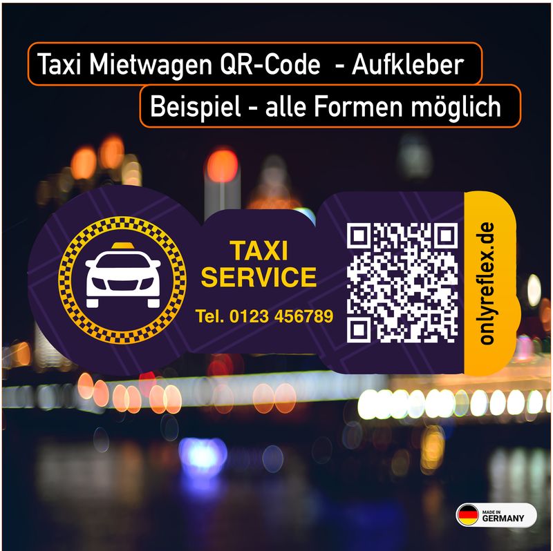 Taxi / Mietwagen Firmenaufkleber (VE 100 Stück)