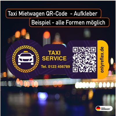 Taxi / Mietwagen Firmenaufkleber (VE 100 Stück) Taxi / Mietwagen Firmenaufkleber (VE 100 Stück)