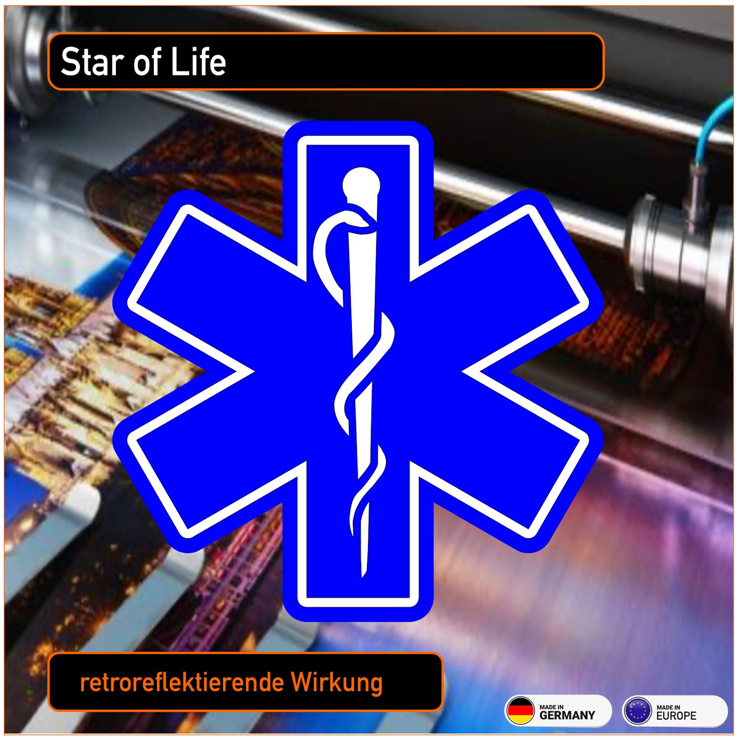 Star of Life Logo, Aufkleber