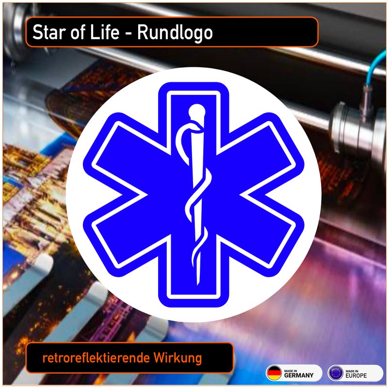 Star of Life Rundlogo - Aufkleber