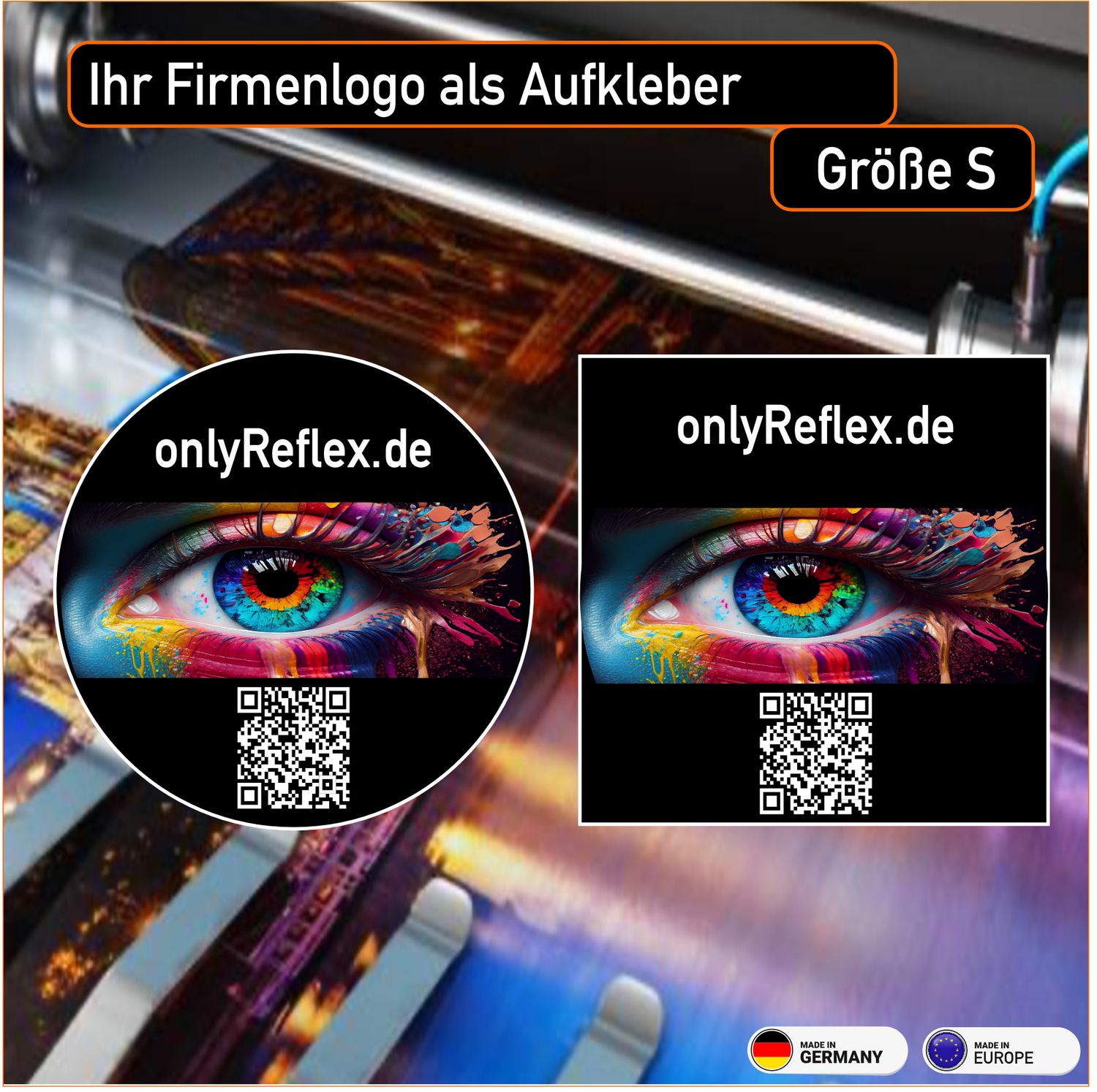 Ihr Firmenlogo als Aufkleber - Größe S