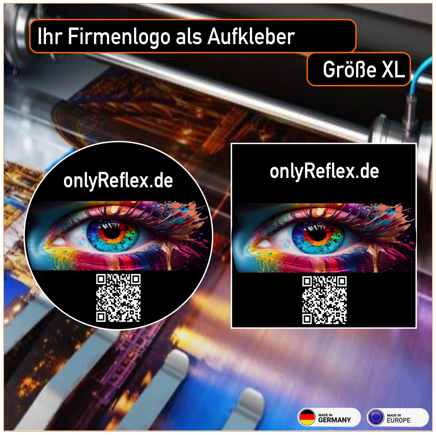 Ihr Firmenlogo als Aufkleber - Größe XL