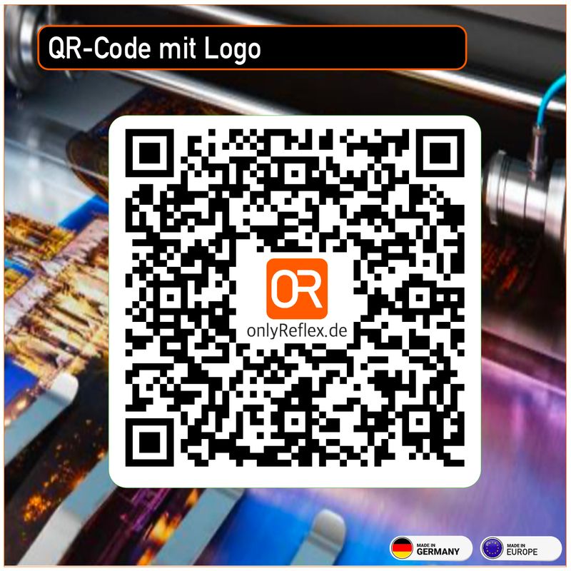 QR-Code mit Logo, Aufkleber