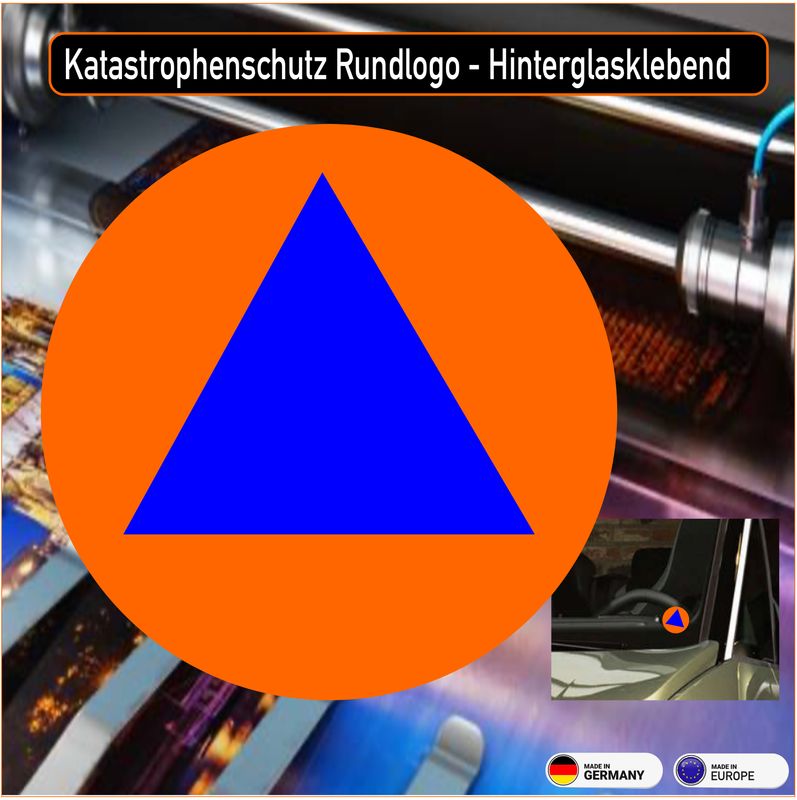 Katastrophenschutz Rundlogo Aufkleber - Hinterglasklebend (VE 2 Stück) Katastrophenschutz Rundlogo Aufkleber - Hinterglasklebend (VE 2 Stück)