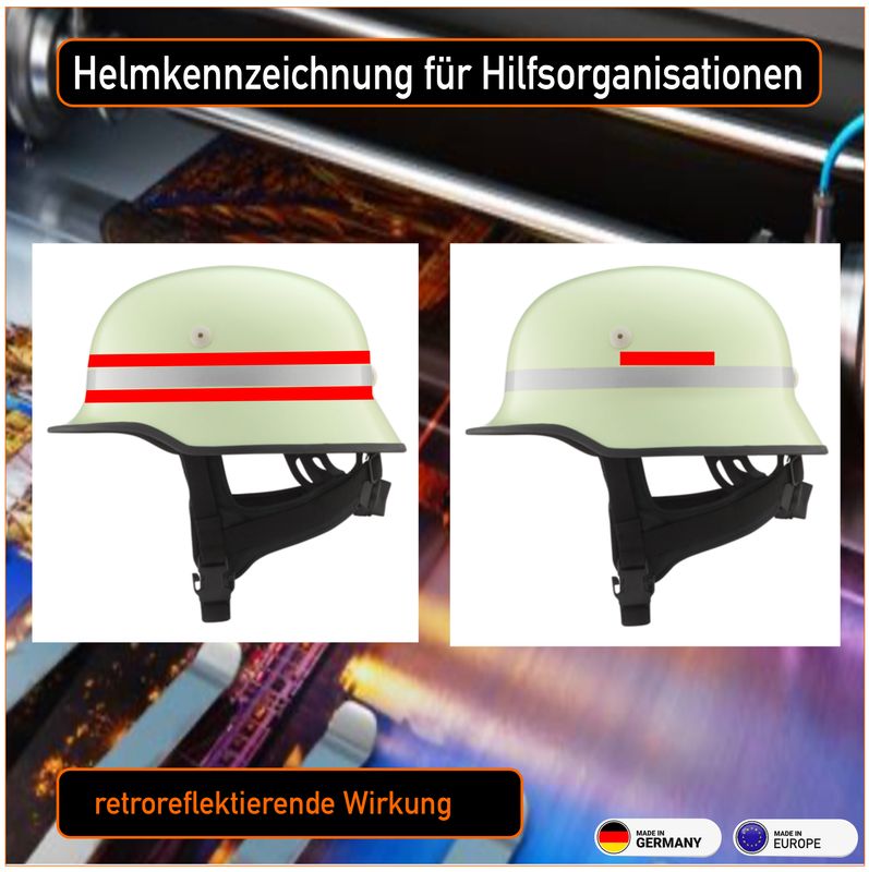 Helmkennzeichnung für  Hilfsorganisationen