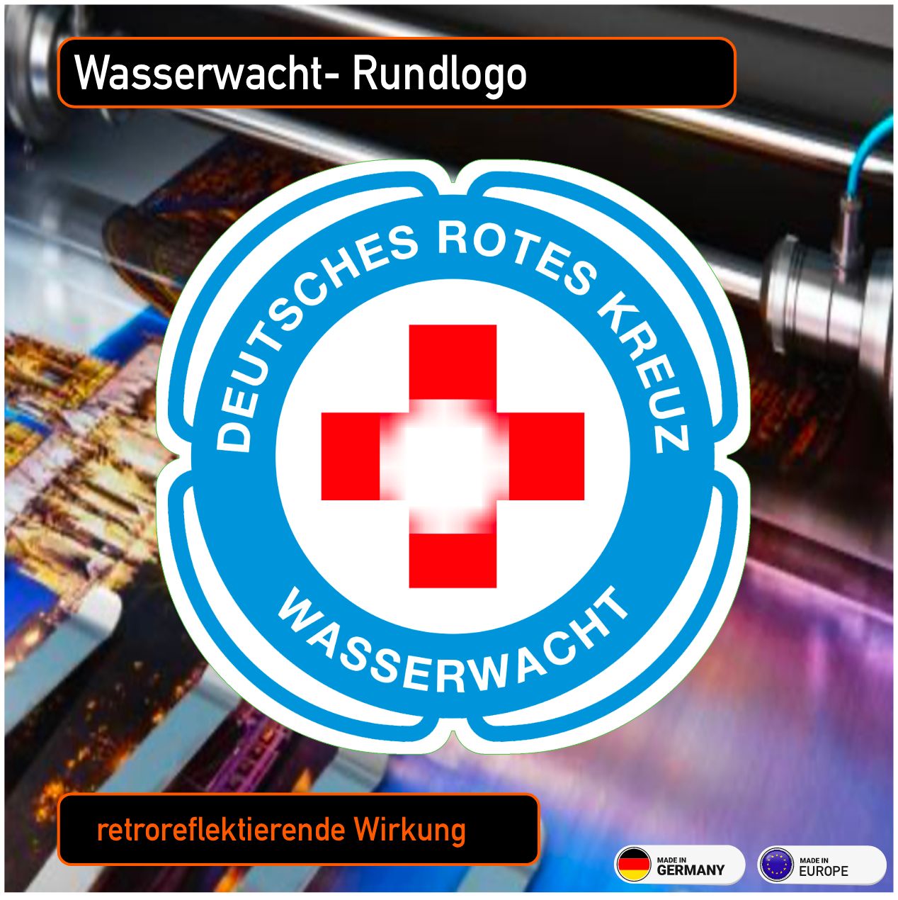 Wasserwacht - Rundlogo - Deutsches Rotes Kreuz- Aufkleber