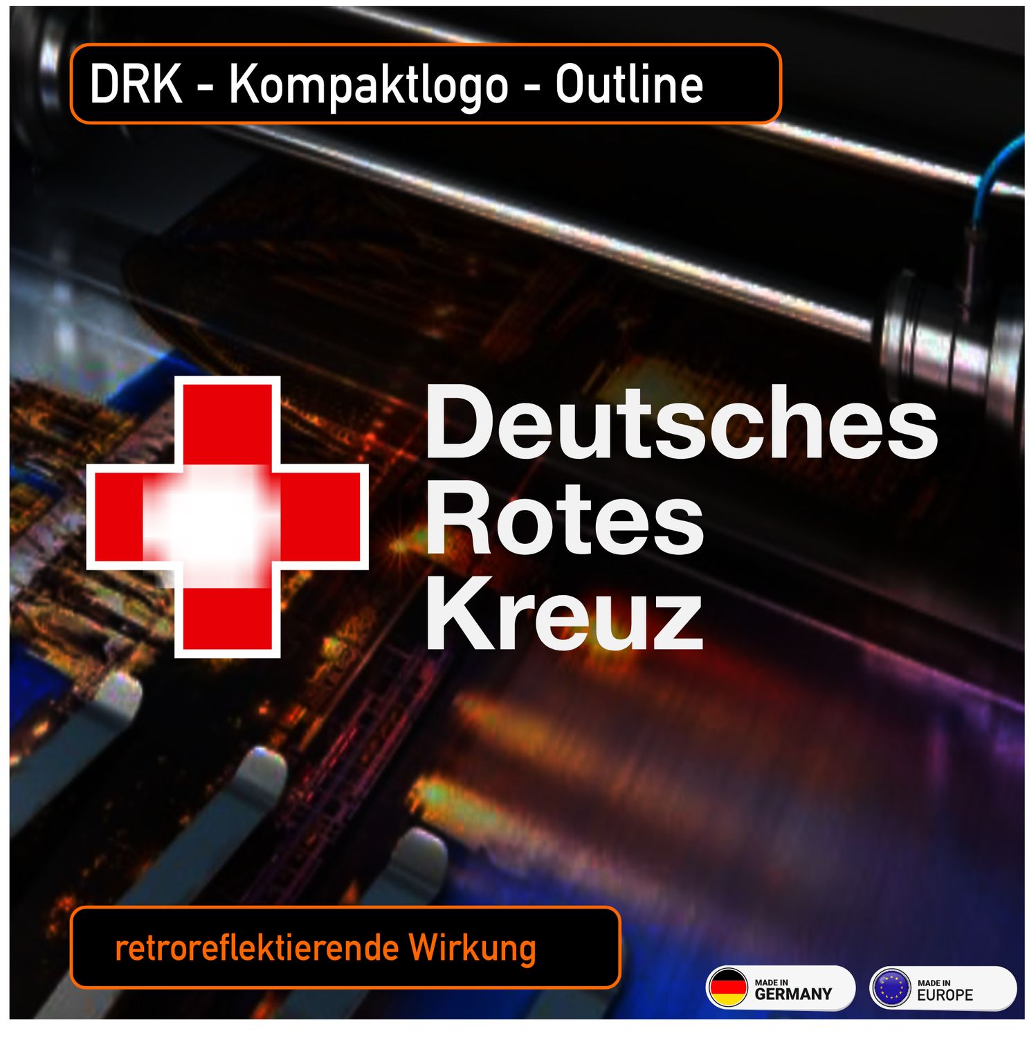 DRK  - Kompaktlogo Style Outline - Aufkleber