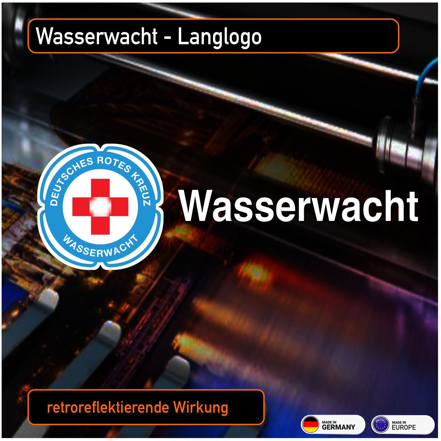 Wasserwacht  - Langlogo Basislogo - Aufkleber
