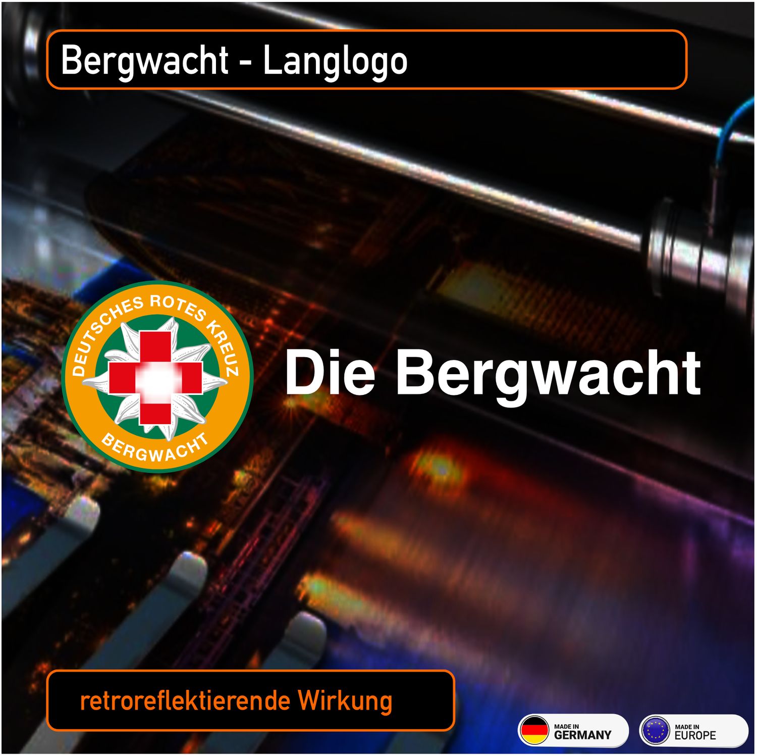 Bergwacht  - Langlogo Basislogo - Aufkleber